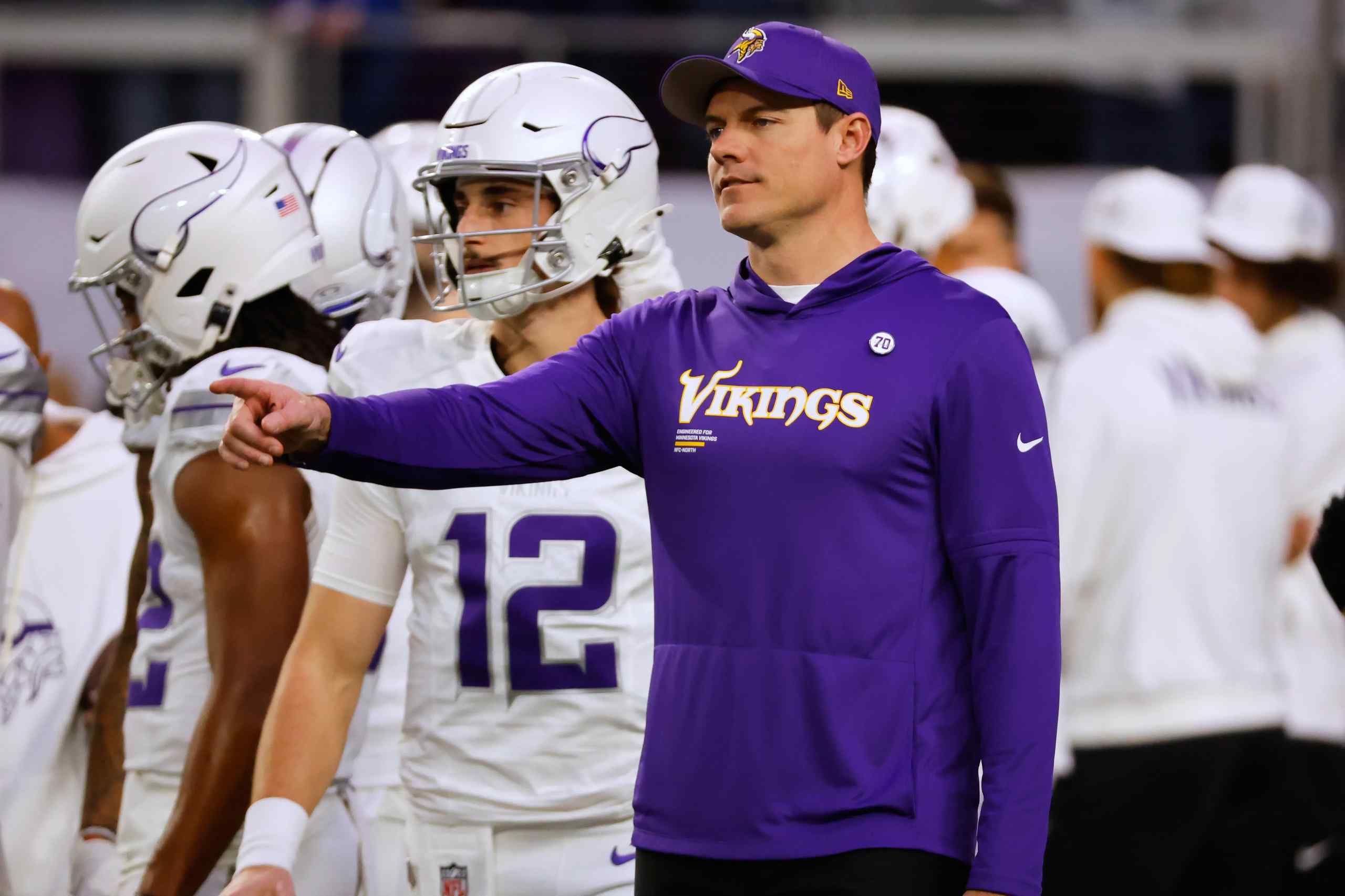 Kevin O'Connell, head coach of the Minnesota Vikings.